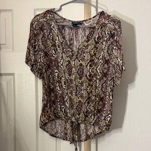 Daytrip Multicolor Snake Print Blouse